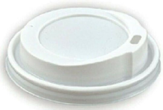 THalassinos Disposable Cup Lids Sip Lid in White color (100pcs)