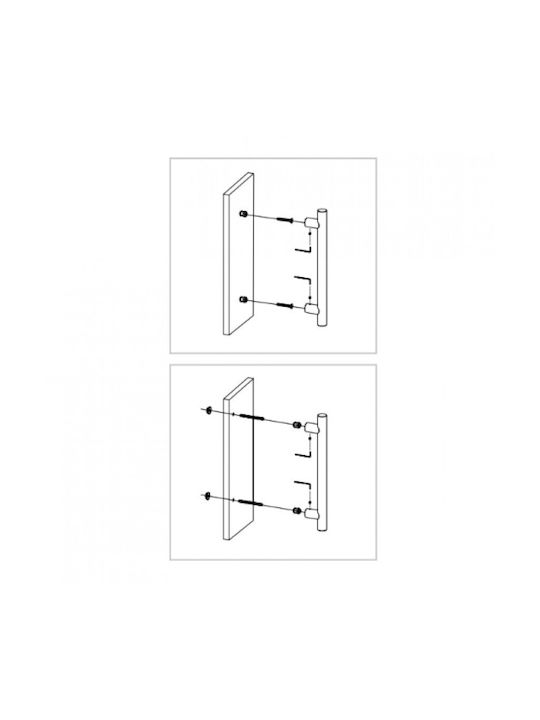 Conset Λαβή Εξώπορτας C1497 800mm Νίκελ