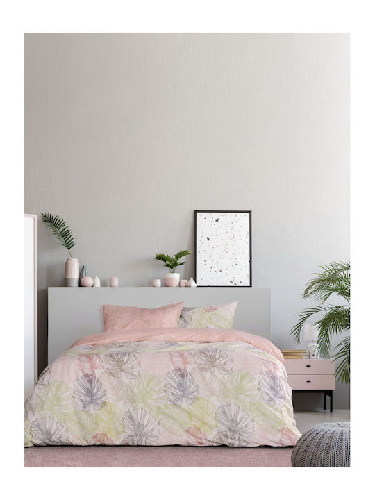 Kocoon Bettwäsche-Set Einzel 160x270cm. Mostera Pink 3Stück