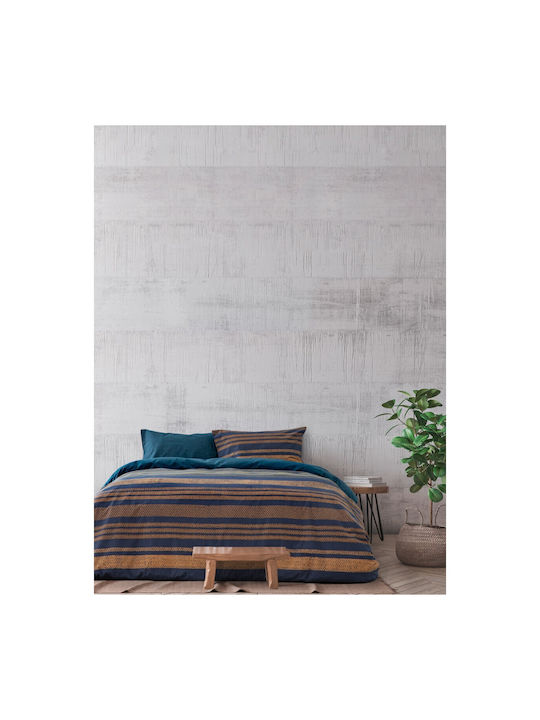 Kocoon Set Cearșafuri Single cu Elastic 100x200+30cm. Tena Albastru 3buc