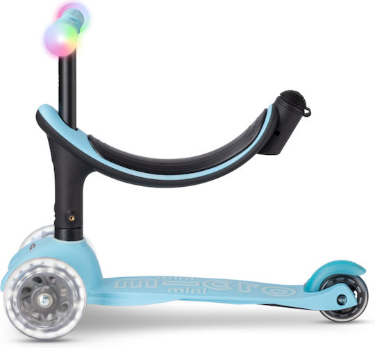 Micro Kids Scooter Mini2grow 3-Wheel with Seat for 12 Months Light Blue