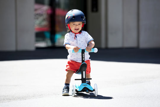 Micro Kids Scooter Mini2grow 3-Wheel with Seat for 12 Months Light Blue