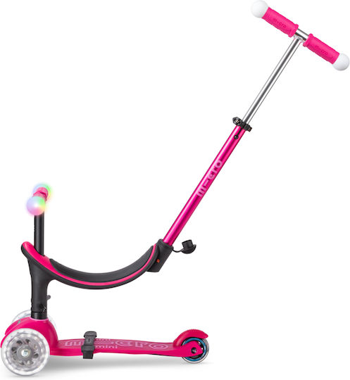 Micro Kids Scooter Foldable Mini2grow 3-Wheel with Seat for 12 Months Fuchsia