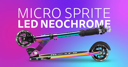 Micro Παιδικό Πατίνι Sprite Led Δίτροχο για 6+ Ετών Πολύχρωμο