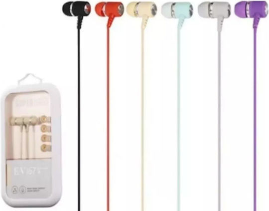 EV167 În ureche Handsfree cu Mufă 3.5mm Roșu