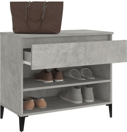 Metall Schuhschrank mit 2 Regalen Concrete L70xW36xH60cm