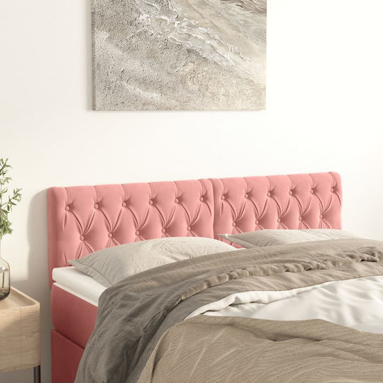 vidaXL Fabric Pink Bed Headboard 80x78cm