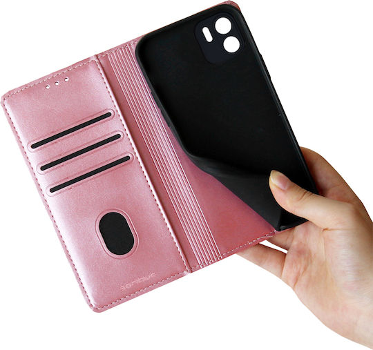 Sonique Vintage Wallet Δερματίνης Ροζ Χρυσό (Redmi A1 / A2)