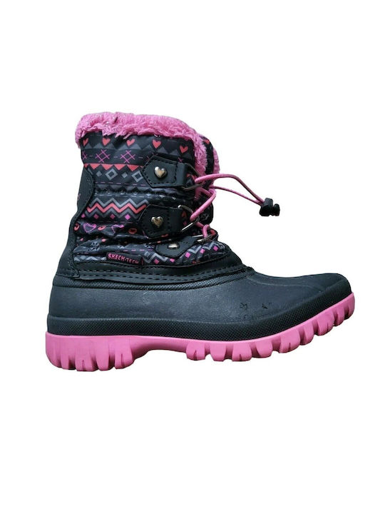 Skechers Kids Snow Boots with Lace Black