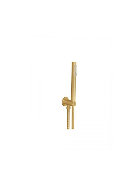 La Torre Elle 316 Set Mischer, Handbrause & Duschkopf für Wandmontage für Dusche 2 Ausgänge Gold Brushed