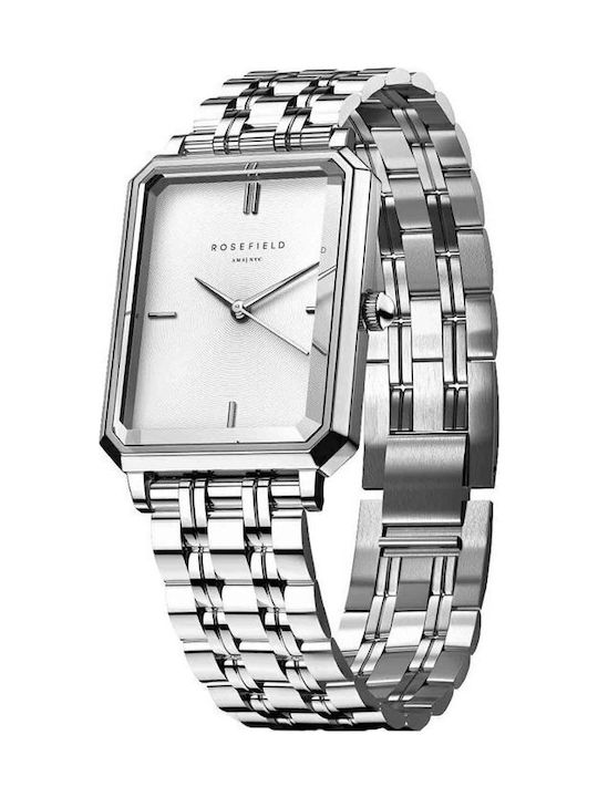 Rosefield The Octagon Women's Watch with Silver Metal Bracelet