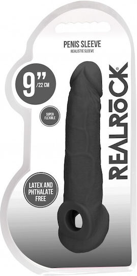 Shots Penis-Verlängerung Sleeve Schwarz 23cm