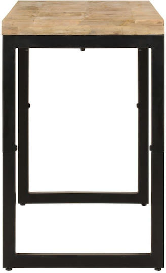 Kitchen Table from Solid Wood and Metal 110x50x76cm