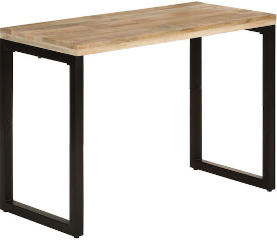 Kitchen Table from Solid Wood and Metal 110x50x76cm