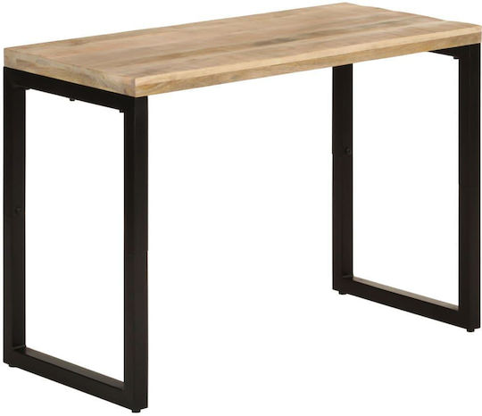 Kitchen Table from Solid Wood and Metal 110x50x76cm
