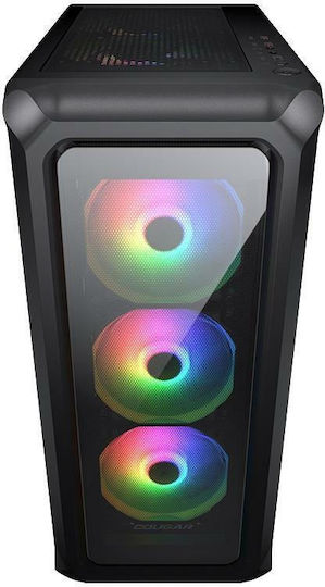 Cougar Archon 2 RGB Gaming Midi-Turm Computergehäuse mit Seitenfenster Schwarz