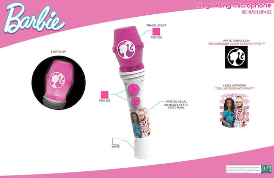 eKids Микрофон Караоке Barbie за 3+ години
