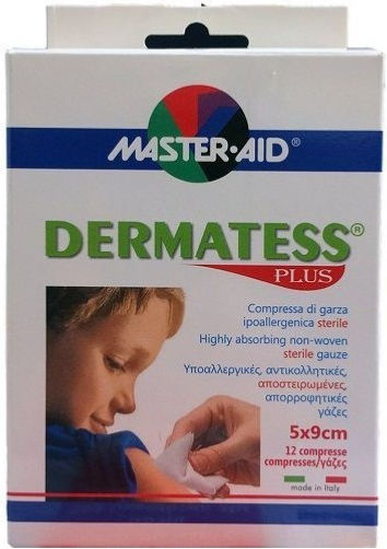 Master Aid Sterile Gauze Pads 5x9cm Dermatess Plus 12pcs