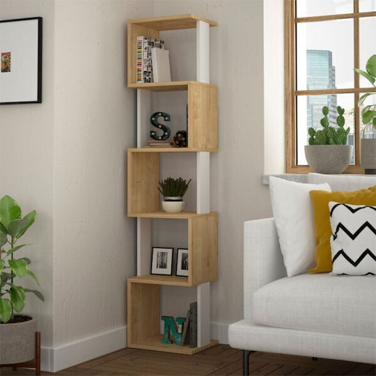 Bibliothek Piri Natural / White 35x30x161cm