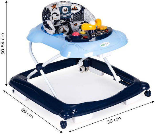 Ecotoys Στράτα mit Musik Blau J-888E