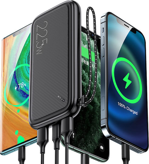 Usams PB56 Power Bank 10000mAh 22.5W with 2 USB-A Ports Power Delivery / Quick Charge 3.0 Black