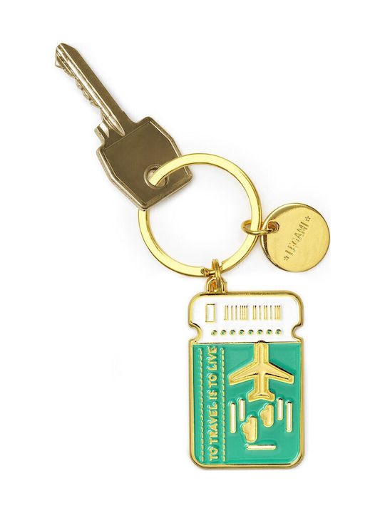 Legami Milano Μπρελόκ Πορτοφόλι What A Key Ring-Travel Ticket Μεταλλικό Ασημί