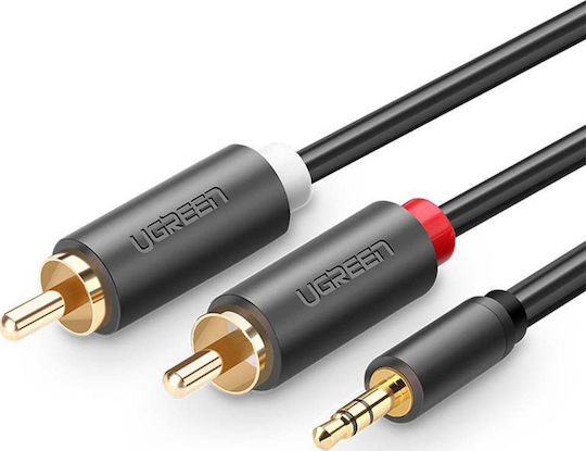 Ugreen Καλώδιο Ήχου 3.5mm male - RCA male Μαύρο 1.5m 10583