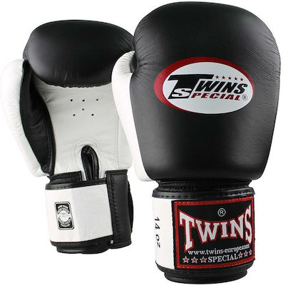 Twins Special BGVL-3 Boxhandschuhe aus Leder Schwarz