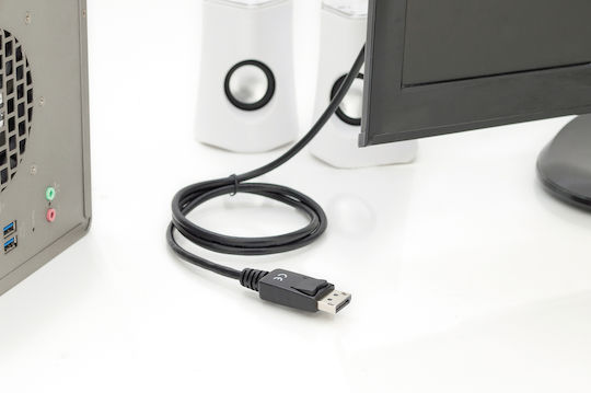 Digitus Cable DisplayPort male - HDMI male 1m Μαύρο (AK-340303-010-S)