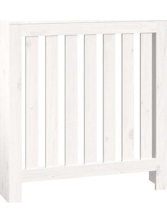 vidaXL Husă Pentru Radiator Din Lemn Masiv Alb 79.5x19x84cm
