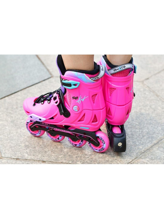 Micro SE Kids Adjustable Inline Rollers Pink