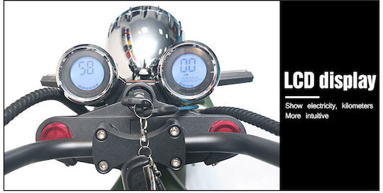 WheelnWater Harley GM-01 Ηλεκτρικό Μηχανάκι Ισχύος 2000W 12Ah Μπλε