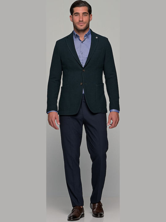 Men's Winter Suit Jacket Slim Fit Green