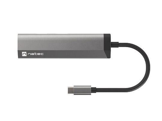 Natec Fowler Slim USB-C Docking Station mit HDMI 4K PD Gray