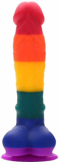 Dream Toys Colourful Love Dildo Ρεαλιστικό Dildo με Όρχεις και Βεντούζα Colourful 20cm