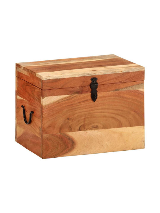 vidaXL Wooden Decorative Trunk Brown 39x28x31cm