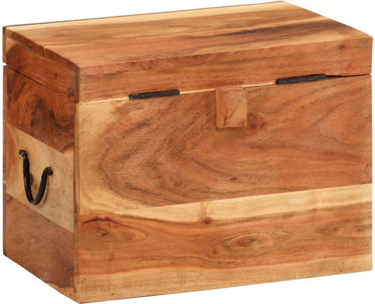 vidaXL Wooden Decorative Trunk Brown 39x28x31cm