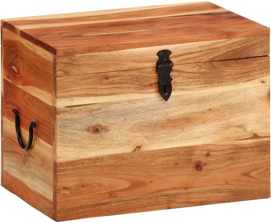 vidaXL Wooden Decorative Trunk Brown 39x28x31cm