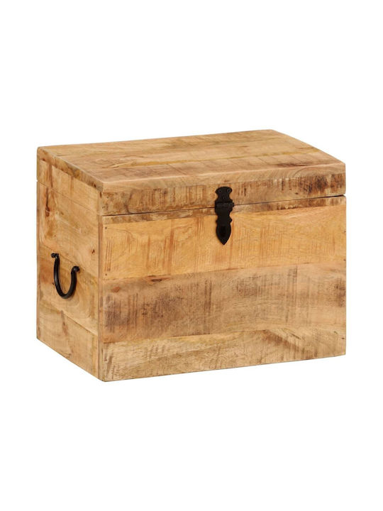 vidaXL Wooden Decorative Trunk Beige 39x28x31cm