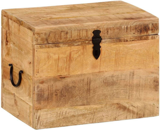 vidaXL Διακοσμητικό Μπαούλο Ξύλινο Μπεζ 39x28x31εκ.