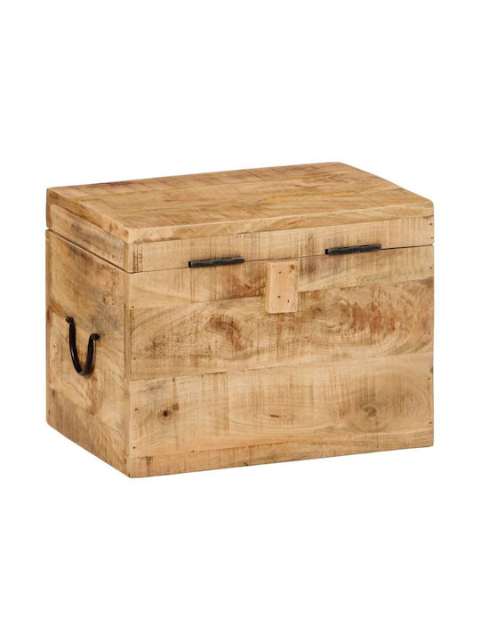 vidaXL Wooden Decorative Trunk Beige 39x28x31cm