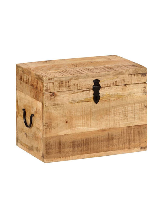 vidaXL Wooden Decorative Trunk Beige 39x28x31cm