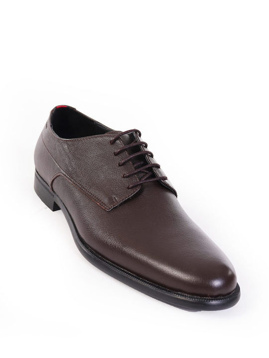 Hugo Men's Leather Dress Shoes Brown