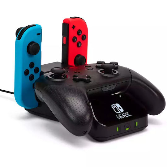 PowerA Joy-Con and Controller Charging Base Βάση Φόρτισης για 3 χειριστήρια Switch Μαύρη 028526