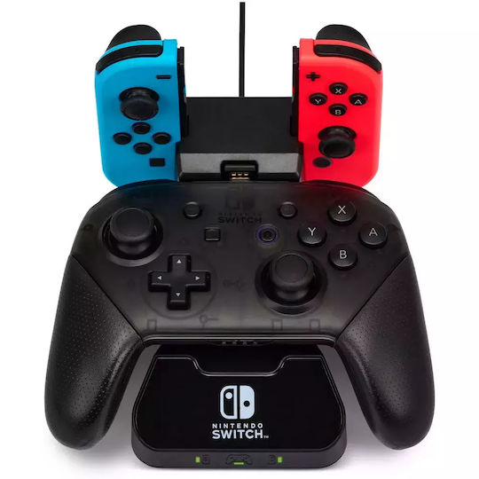 PowerA Joy-Con and Controller Charging Base Βάση Φόρτισης για 3 χειριστήρια Switch Μαύρη 028526