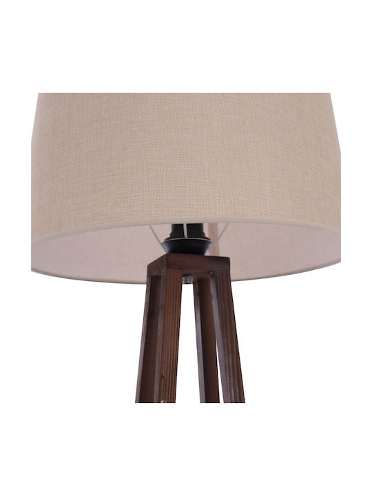 HomeMarkt Floor Lamp H156xW26cm. with Socket for Bulb E27 Beige