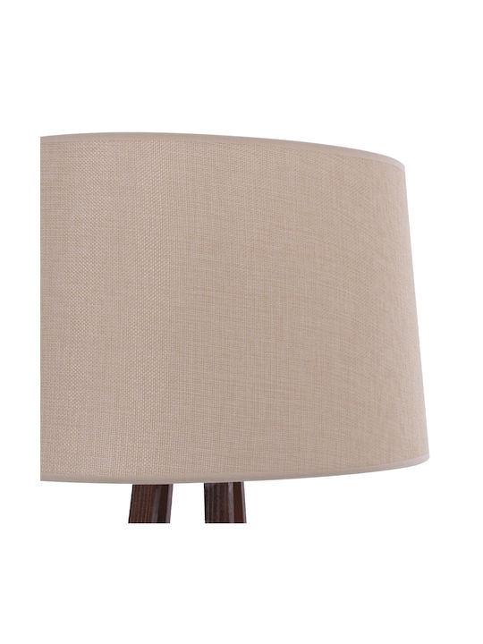 HomeMarkt Floor Lamp H156xW26cm. with Socket for Bulb E27 Beige