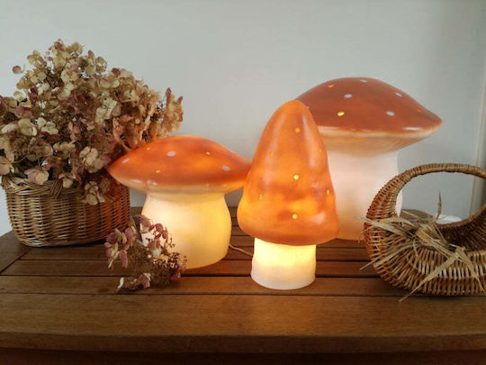Egmont LED Kinder Dekorative Lampe Pilz Medium Orange 26x26x20εκ.