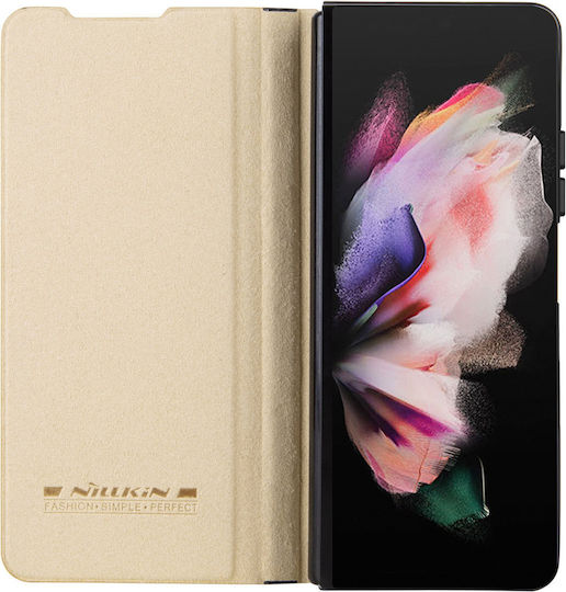 Nillkin Qin Pro Buchen Sie Synthetisches Leder / Kunststoff 0.2mm Gold (Galaxy Z Fold4)