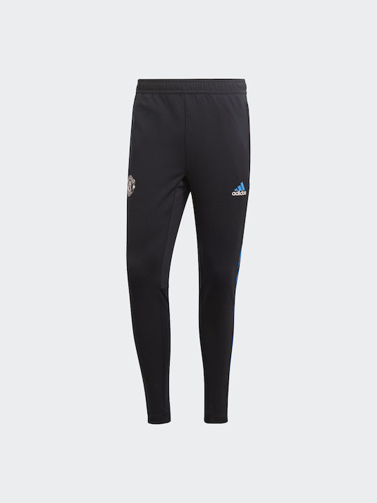 Adidas Manchester United Condivo 22 Pantaloni de trening cu elastic Black / Glow Blue